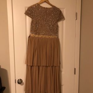 ASOS sequin and tulle bridesmaid dress